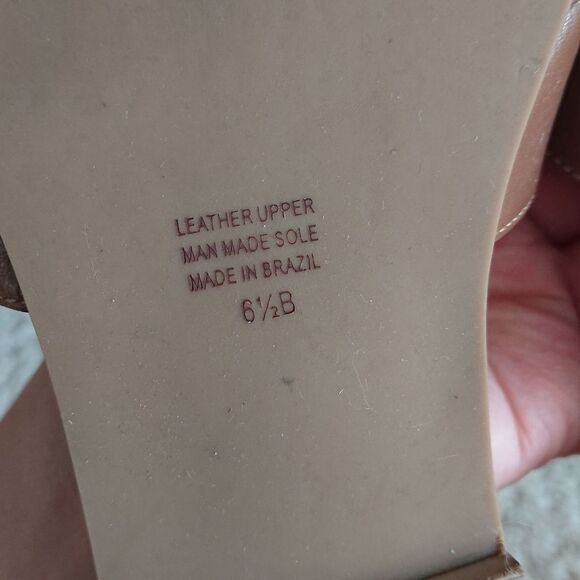 French Sole Alibi Sandal in Cognac Leather size 6.5 - Picture 9 of 12